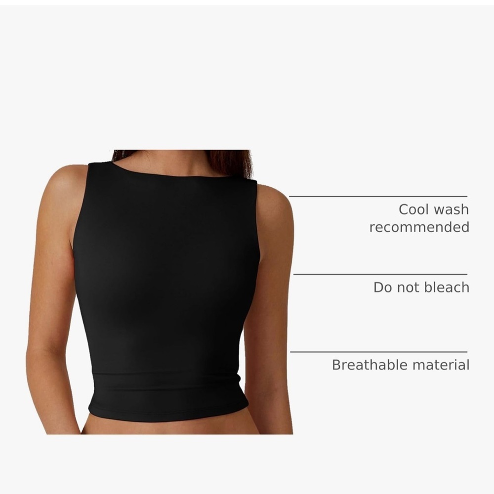 Women's Sexy‎ Open Back Sleeveless Crop Tank High Neck Slim Fit Cropped Top Y2K - Picture 4 of 8